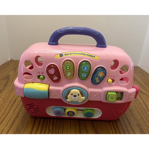 VTech Care For Me Learning Pet Carrier, Pink. Lights Sounds Interactive w/Dog - Picture 7 of 16